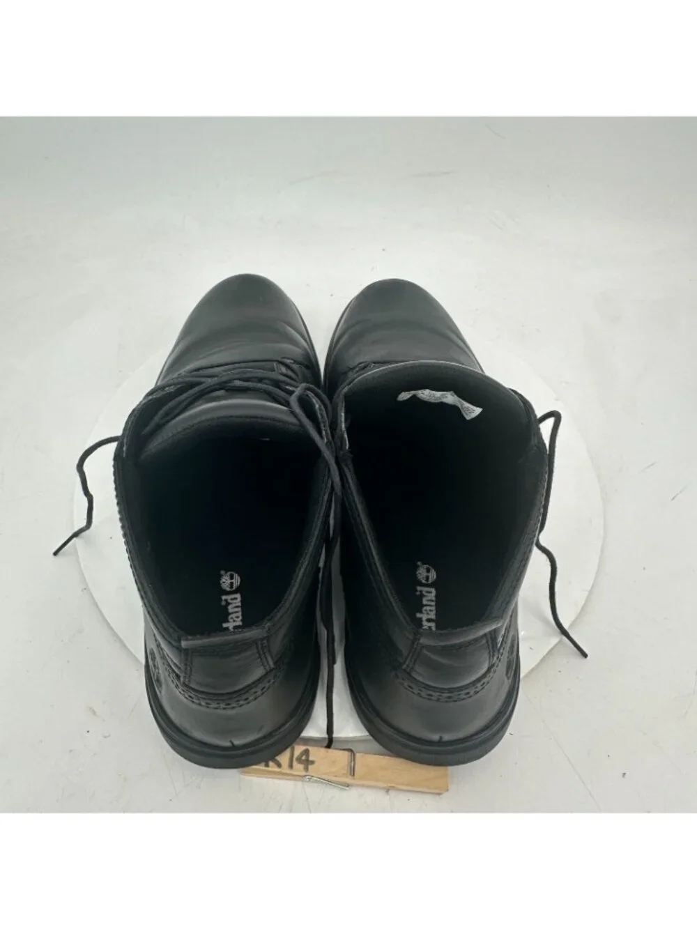 Timberland Men Size 12 A1ZHR Black Leather Brogue Chukka Lace Up Boot